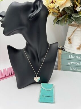 Tiffany & Co. Sterling Silver Double Heart Pendant Necklace